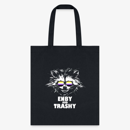 Enby and Trashy Raccoon Sunglasses NonBinary Pride - Tote Bag