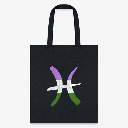 Genderqueer Pisces Pride Flag Zodiac Sign - Tote Bag