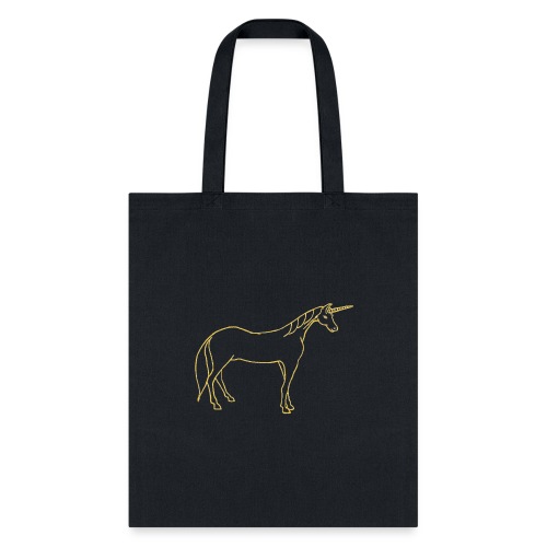 unicorn gold outline - Tote Bag