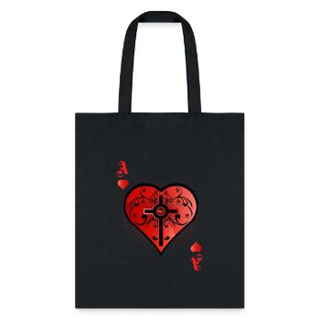 Heart Poker Ace Casino - Tote Bag - black - Front