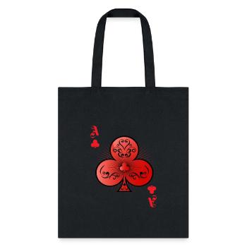 Clubs Poker Ace Casino - Tote Bag - black - Front