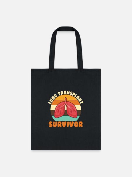 Lung Transplant Survivor Lung Cancer - Tote Bag - black