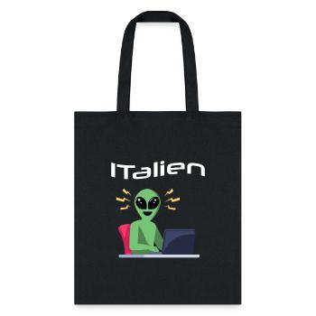 ITalien Alien Computer Scientist Hacker - Tote Bag - black - Front