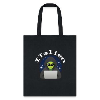 ITalien Alien Computer Scientist Hacker - Tote Bag - black - Front