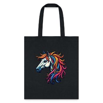 Groovy Horse Vibes, Retro Horse - Tote Bag - black - Front