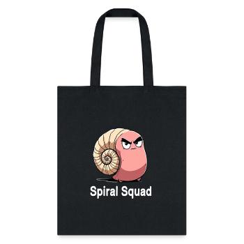 Cartoon Ammonites Fossils Prehistoric - Tote Bag - black - Front