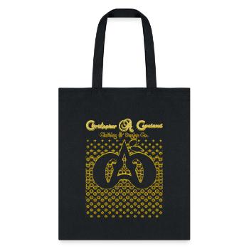 Halftone CAC Brand Logo Design - Tote Bag - black - Front