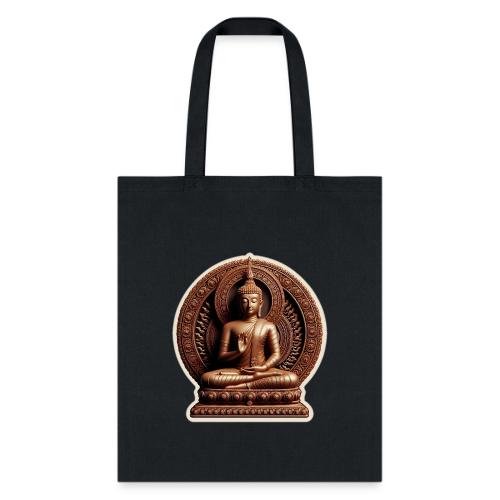 Buddha Statue in meditation and Hand Mudra - Tote Bag