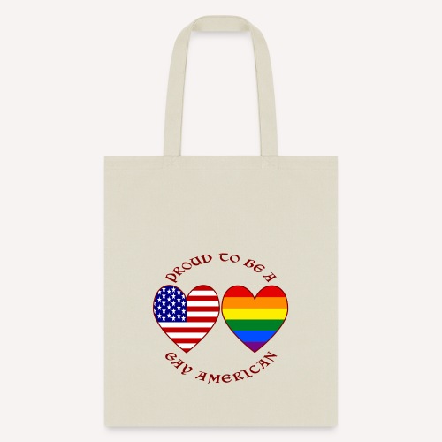 Proud To Be a Gay American Red Letters - Tote Bag