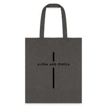 Alpha and Omega Cross Black - Tote Bag - charcoal - Front