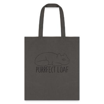 Purrfect Loaf - Tote Bag - charcoal - Front