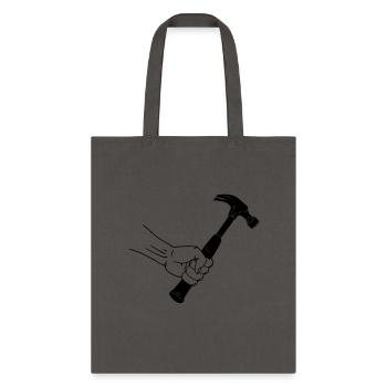 Hammer in hand - Tote Bag - charcoal - Front