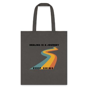Healing is a Journey - Tote Bag - charcoal - Front