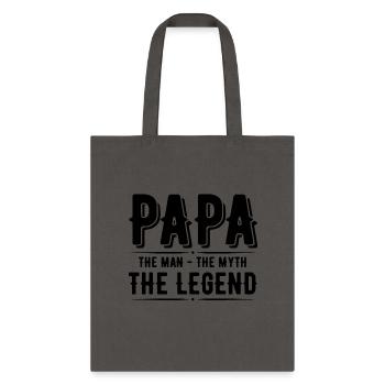 papa - Tote Bag - charcoal - Front