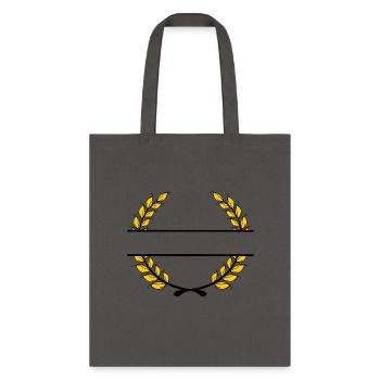 Name banner Laurel wreath gold wheat - Tote Bag - charcoal - Front