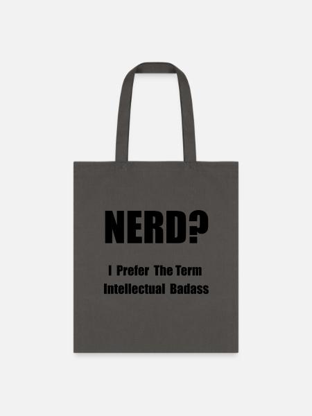 Nerd Badass Funny - Tote Bag - charcoal