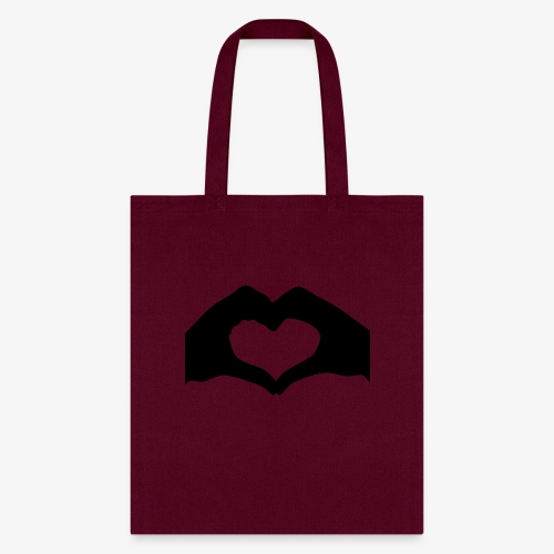 Silhouette Heart Hands | Mousepad - Tote Bag