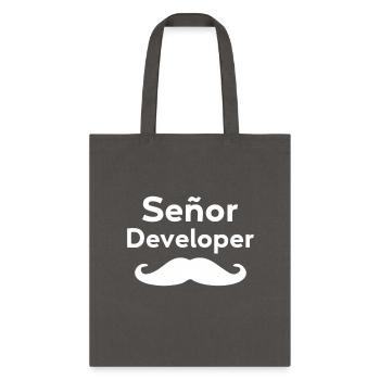 Seã±Or Senior Developer It Nerd Developer Pun - Tote Bag - charcoal - Front