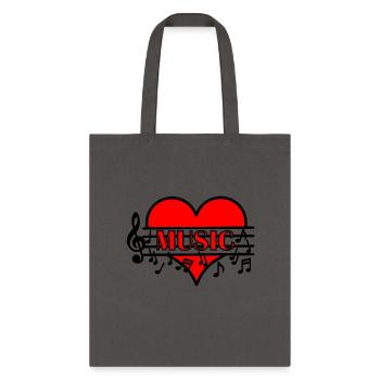 Music lover - Tote Bag - charcoal - Front