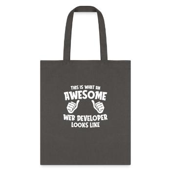 Web Developer - Tote Bag - charcoal - Front