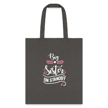Big Sis Anticipation - Tote Bag - charcoal - Front