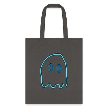 Blue neon ghost - Tote Bag - charcoal - Front
