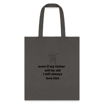 even though - Tote Bag - charcoal - Front