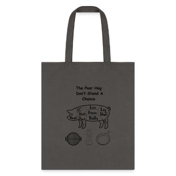 Poor Hog - Tote Bag - charcoal - Front