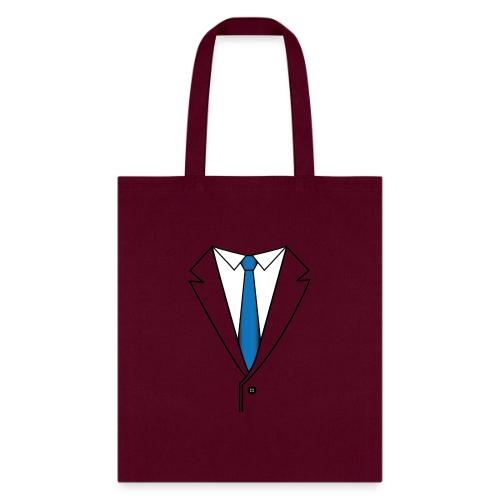Suit with Blue Tie - Tote Bag