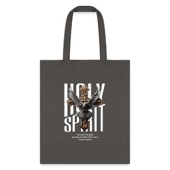 Christian Clothing Holy Spirit Dove - Tote Bag - charcoal - Front