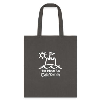 Half Moon Bay California Sandcastle Souvenirs Gift - Tote Bag - charcoal - Front