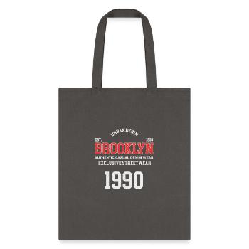 Brooklyn Streetwear Tshirt - Tote Bag - charcoal - Front