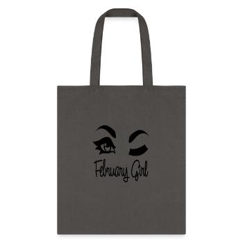 February Girl - Tote Bag - charcoal - Front