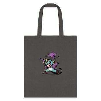 Dabbing unicorn - Tote Bag - charcoal - Front