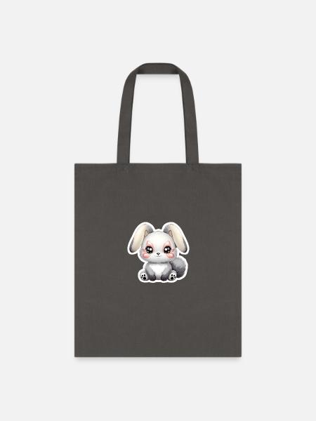 Kawaii Rabbit - Tote Bag - charcoal