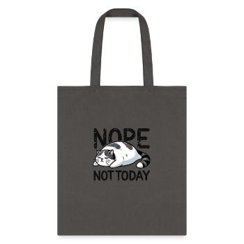 Cute cat design on a comfy tee Funny cat t-shirt - Tote Bag - charcoal - Front