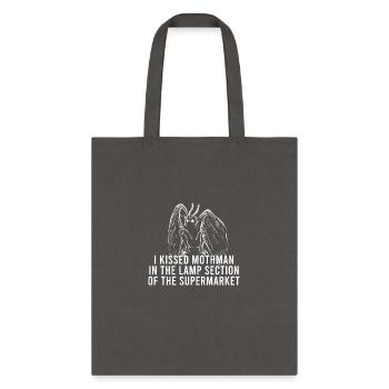 Moth Cryptid I Kissed Moth In The Lamp Section - Tote Bag - charcoal - Front
