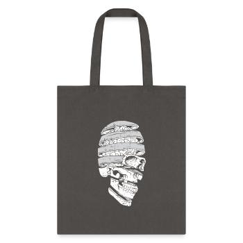 Sliced Skull - Tote Bag - charcoal - Front