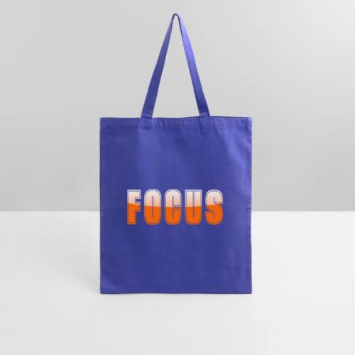 FOCUS Vibrant Orange Motivational Word Design - Tote Bag