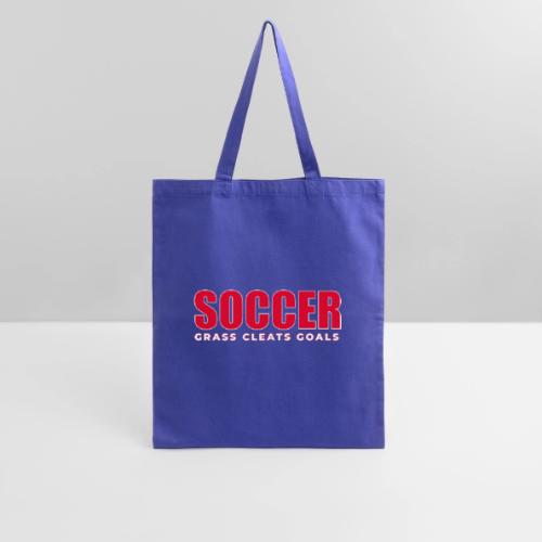 Soccer Grass Cleats Goals Typography Design - Tote Bag