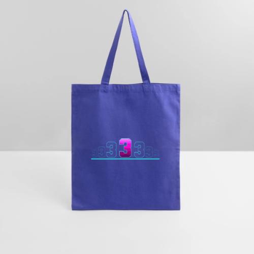 Number 3 in Magenta: Varsity Font - Tote Bag