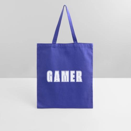 Gamer Collegiate White Text Design - Tote Bag