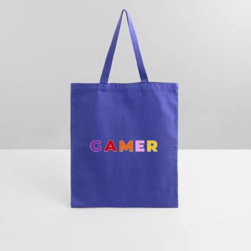 Multicolor GAMER Typography Design - Tote Bag