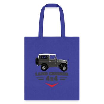 Toyota Land Cruiser J40 Off-Road Car From Side - Tote Bag - royal blue - Front