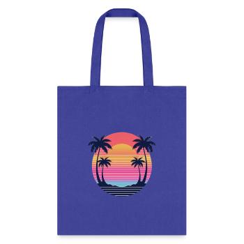 Futuristic Sunset - Tote Bag - royal blue - Front