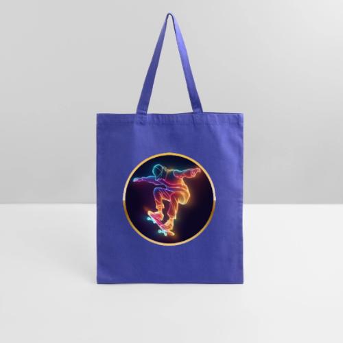 Skateboarding: Midnight Neon Skater - Tote Bag