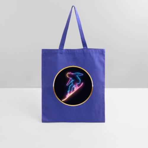 Snowboarding: Neon Snow Drift - Tote Bag