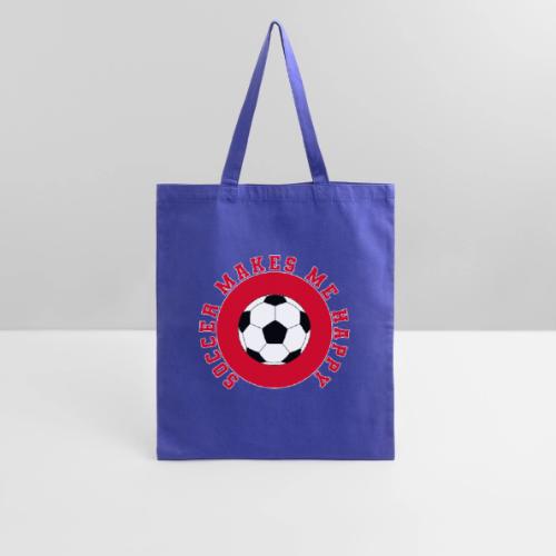 Soccer Makes Me Happy – Football Joy Graphic - Tote Bag
