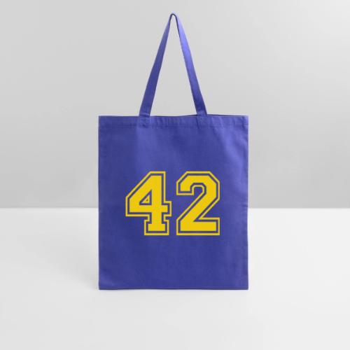 Number 42 in a classic athletic collegiate font - Tote Bag