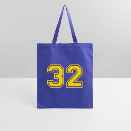 Number 32 in a classic athletic collegiate font - Tote Bag